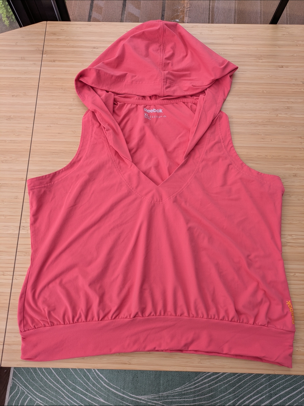 Reebok Coral Hooded V-Neck Sleeveless Tank